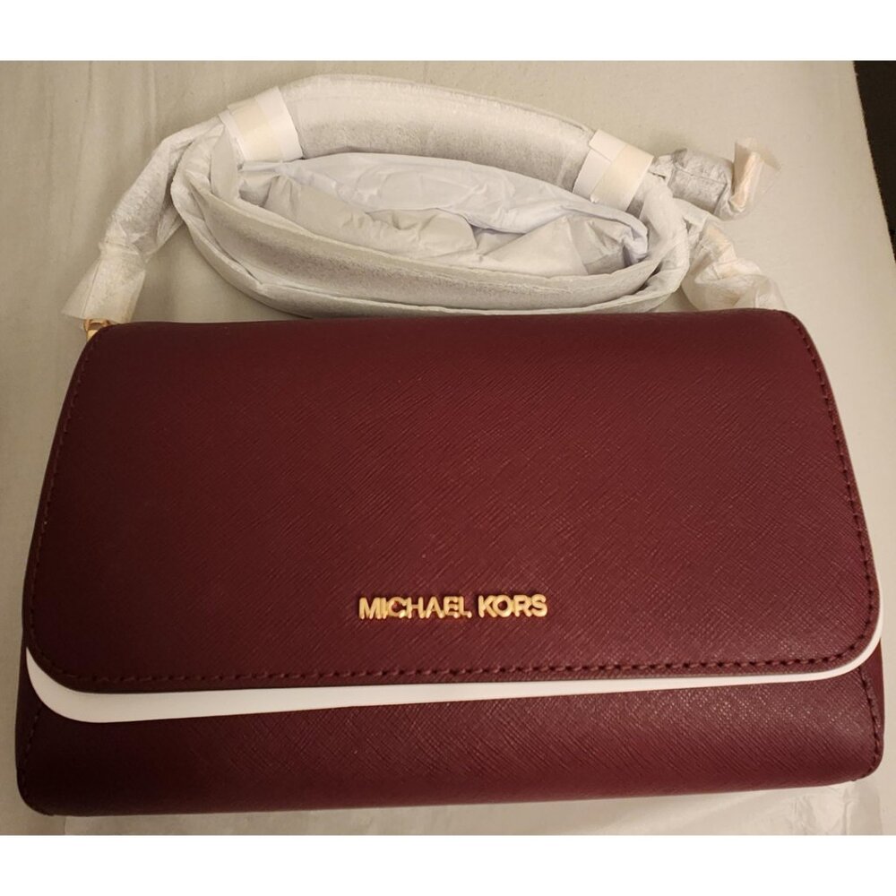 NWT Michael Kors Jet Set Travel Large Crossbody Bag Merlot